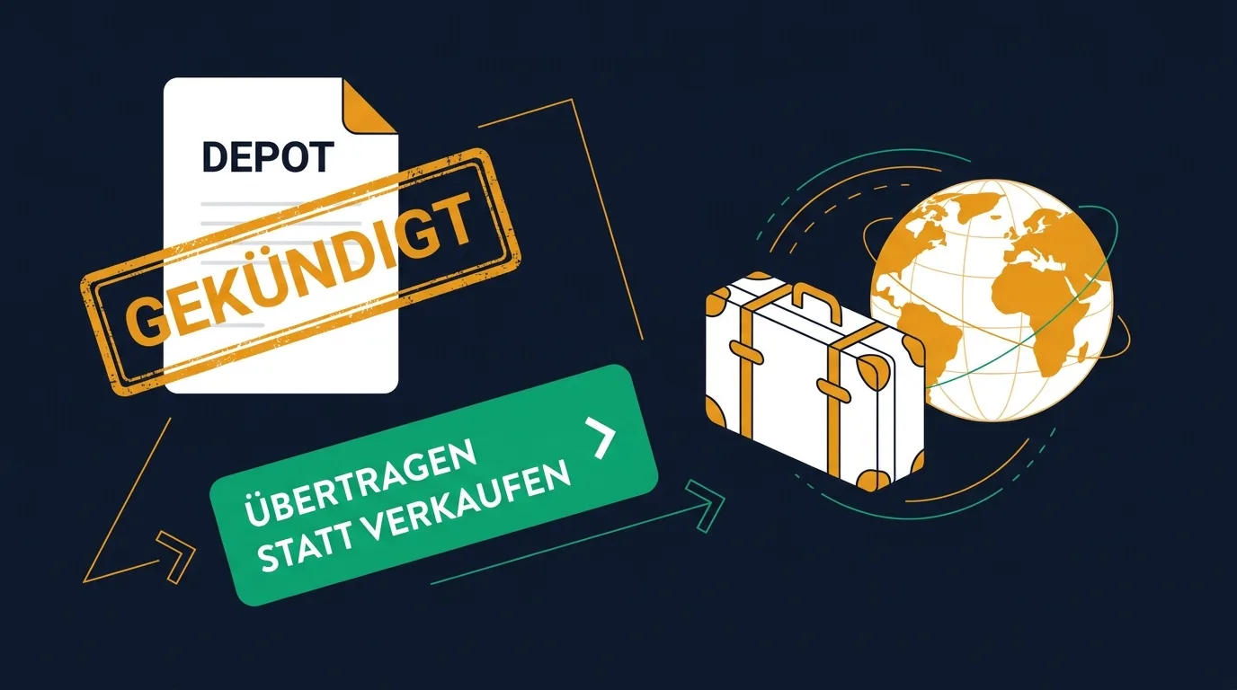 Deutsches Depot beim Wegzug: Kündigung durch den Broker, Übertrag oder Verkauf und die richtige Reihenfolge beim Auswandern