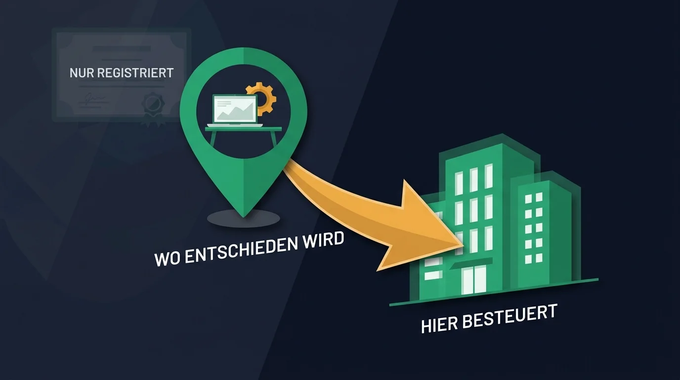 Ort der Geschäftsleitung: wo die maßgeblichen Entscheidungen getroffen werden, entscheidet über die Besteuerung der Firma