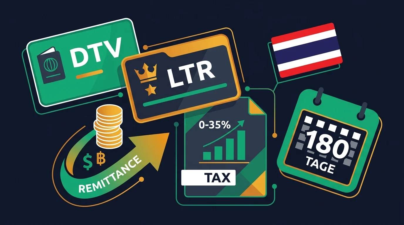 Thailand als Wohnsitz: DTV- und LTR-Visum, Besteuerung von Auslandseinkommen und Aufenthalt im Überblick