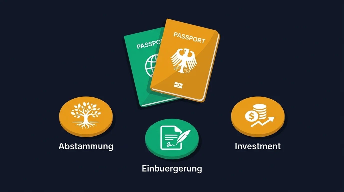 Wege zur zweiten Staatsbürgerschaft: Abstammung, Einbürgerung und Citizenship by Investment im Vergleich